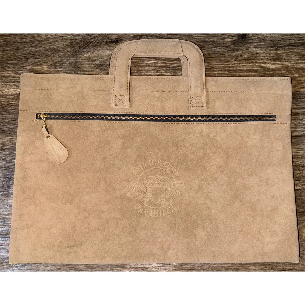 Hazel Laptop Bag 89th US Open Oak Hill CC Sleeve Case Logo Tan Strange 17 X 12